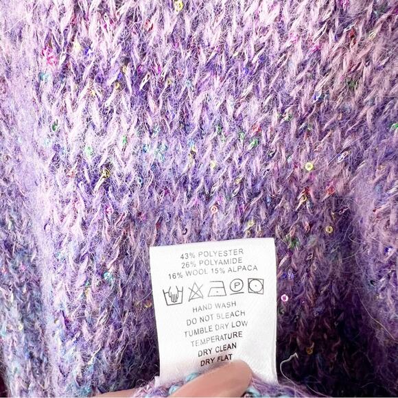 NWT Dannijo Mystical Ombre Sequin Cardigan XS Purple - Picture 8 of 10